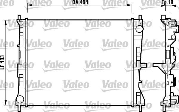 VALEO radiatorius, variklio aušinimas 732903