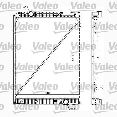 VALEO Радиатор, охлаждение двигателя 732980