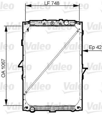 VALEO Радиатор, охлаждение двигателя 733544