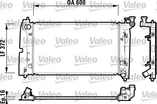 VALEO Радиатор, охлаждение двигателя 734200