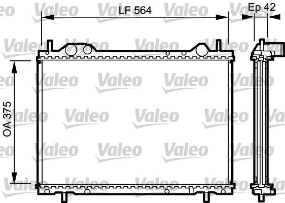 VALEO Радиатор, охлаждение двигателя 734220