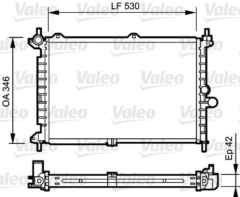 VALEO Радиатор, охлаждение двигателя 734242