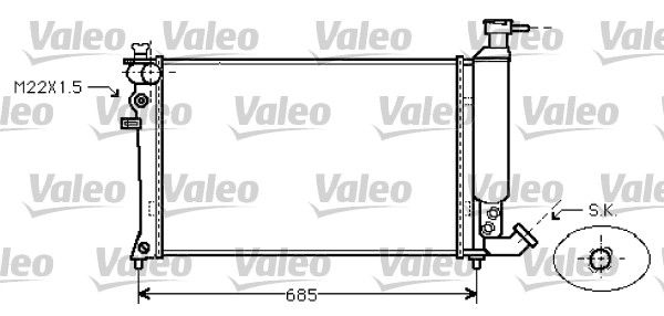 VALEO radiatorius, variklio aušinimas 734454