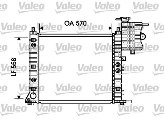 VALEO Радиатор, охлаждение двигателя 734806