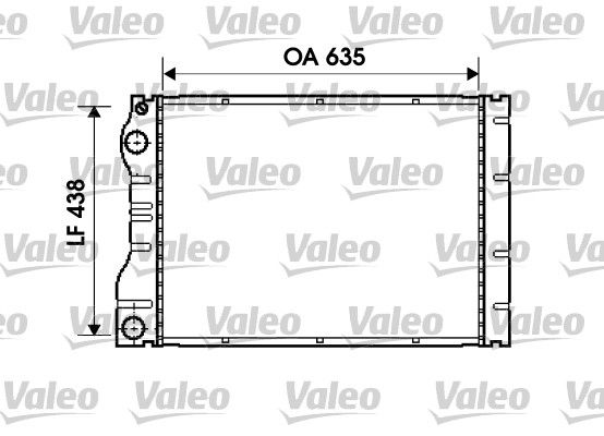 VALEO Радиатор, охлаждение двигателя 734828