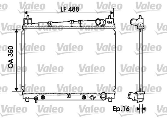 VALEO radiatorius, variklio aušinimas 734841