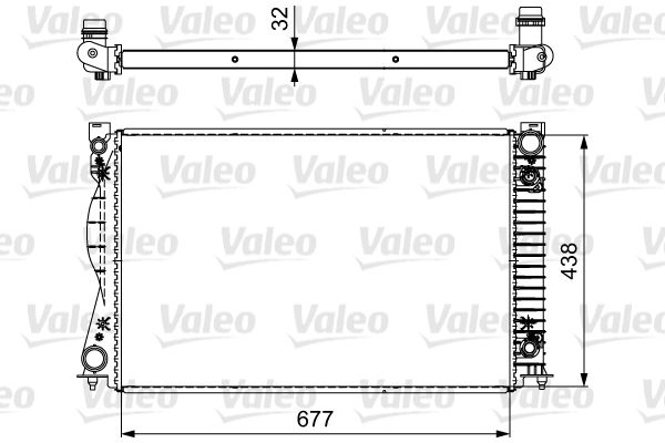 VALEO Радиатор, охлаждение двигателя 735032