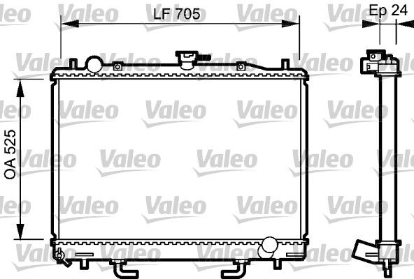 VALEO Радиатор, охлаждение двигателя 735058