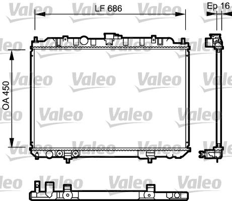 VALEO radiatorius, variklio aušinimas 735064