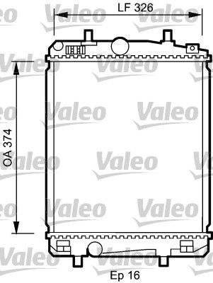 VALEO Радиатор, охлаждение двигателя 735070