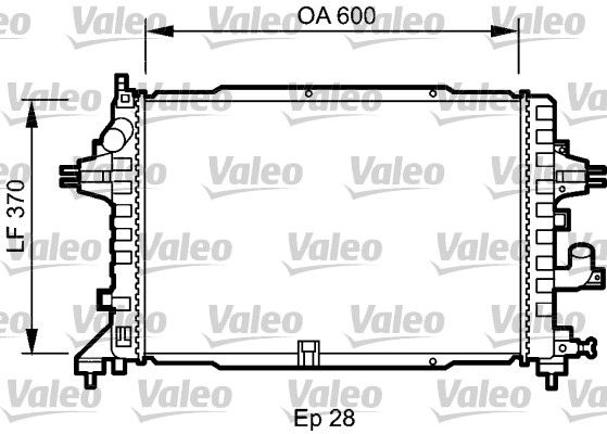 VALEO Радиатор, охлаждение двигателя 735080