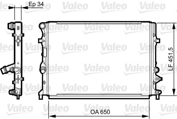 VALEO Радиатор, охлаждение двигателя 735280