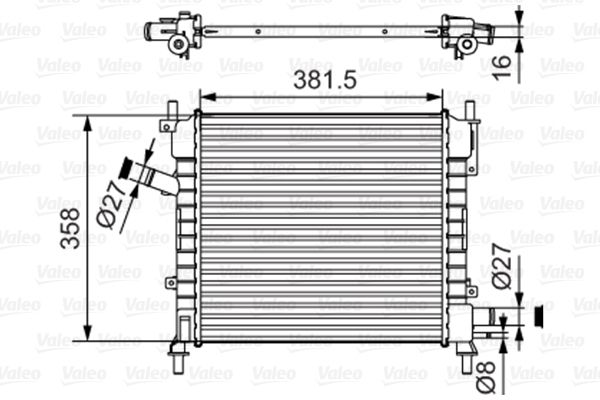 VALEO radiatorius, variklio aušinimas 735478