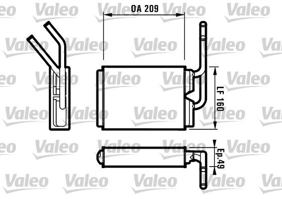 VALEO Теплообменник, отопление салона 812154