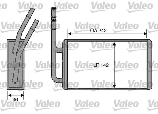 VALEO Теплообменник, отопление салона 812276