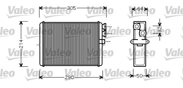 VALEO Теплообменник, отопление салона 812328