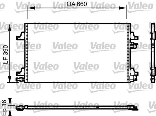 VALEO Конденсатор, кондиционер 814006