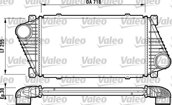 VALEO tarpinis suslėgto oro aušintuvas, kompresorius 816890