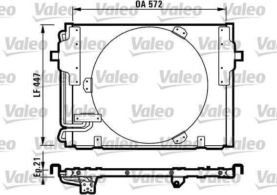 VALEO Конденсатор, кондиционер 816981