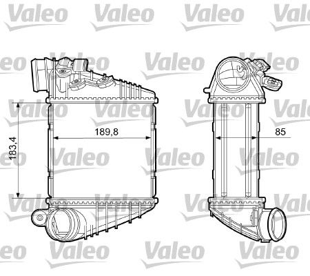 VALEO tarpinis suslėgto oro aušintuvas, kompresorius 817205