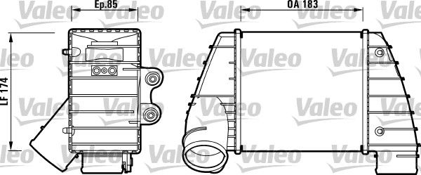 VALEO tarpinis suslėgto oro aušintuvas, kompresorius 817487