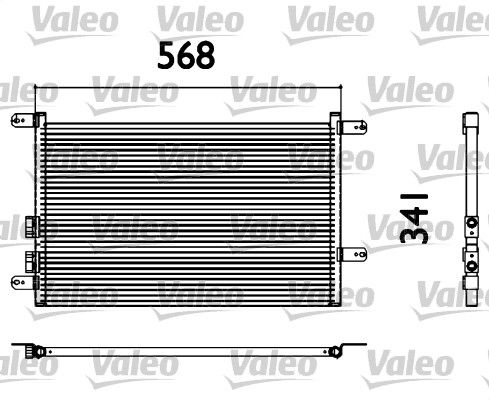 VALEO Конденсатор, кондиционер 817527