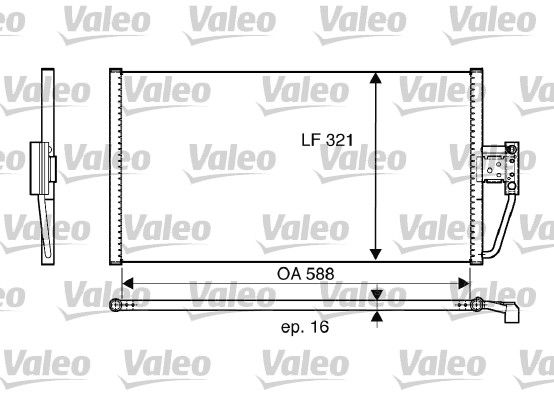 VALEO Конденсатор, кондиционер 817561