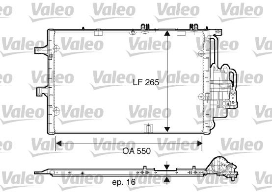 VALEO Конденсатор, кондиционер 817610