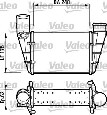 VALEO tarpinis suslėgto oro aušintuvas, kompresorius 817625