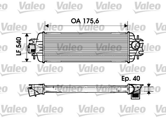 VALEO tarpinis suslėgto oro aušintuvas, kompresorius 817636