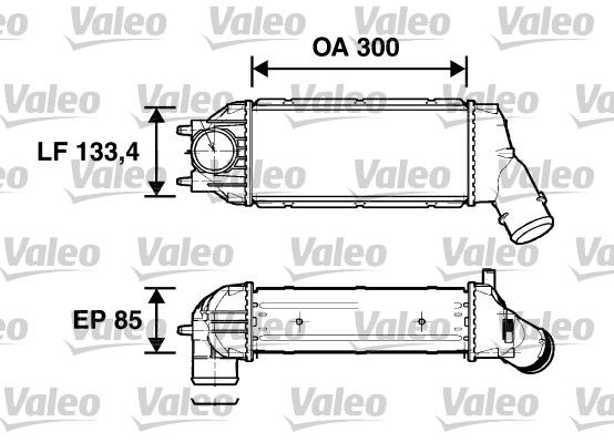 VALEO tarpinis suslėgto oro aušintuvas, kompresorius 817638