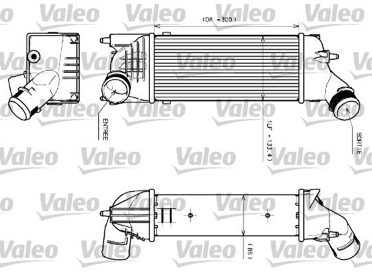 VALEO tarpinis suslėgto oro aušintuvas, kompresorius 817639