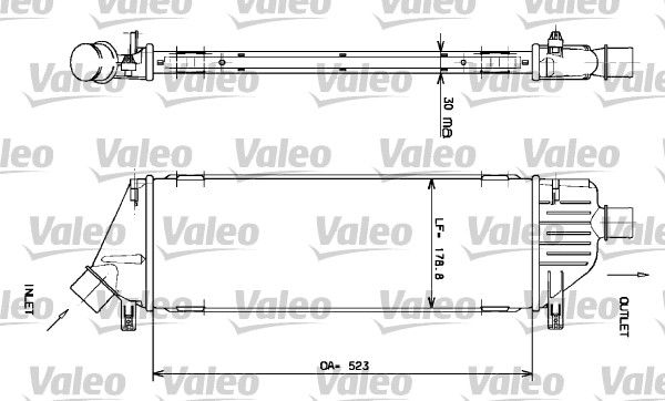 VALEO tarpinis suslėgto oro aušintuvas, kompresorius 817640