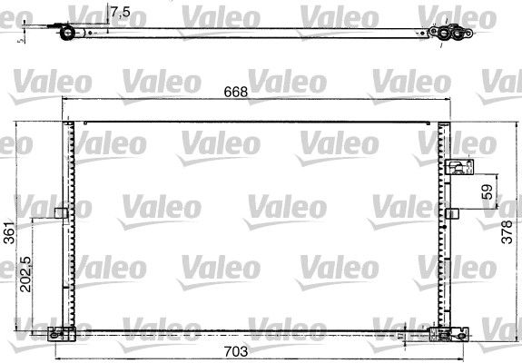 VALEO Конденсатор, кондиционер 817657