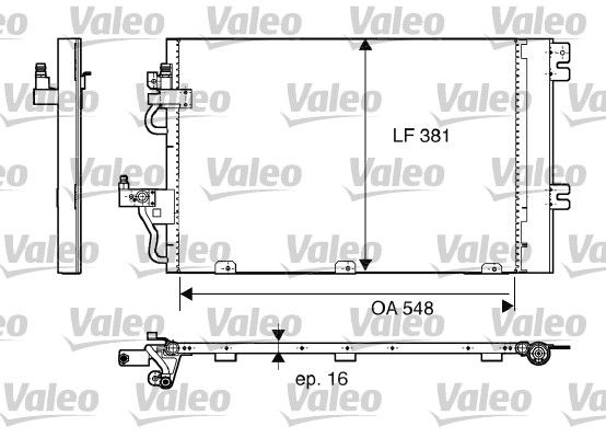 VALEO Конденсатор, кондиционер 817839