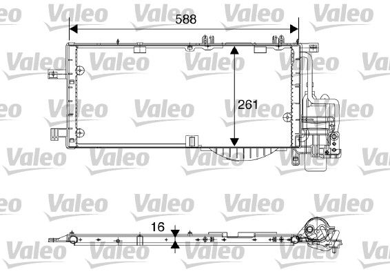 VALEO Конденсатор, кондиционер 817844