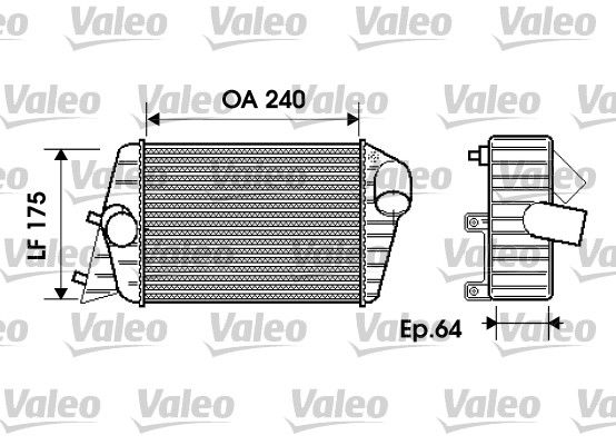 VALEO tarpinis suslėgto oro aušintuvas, kompresorius 817879