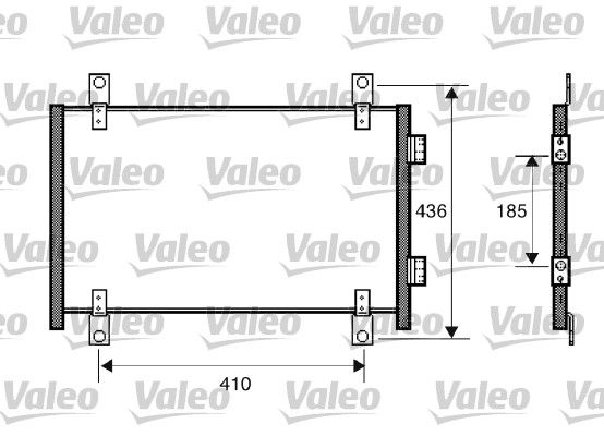 VALEO Конденсатор, кондиционер 818018