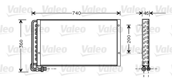 VALEO Конденсатор, кондиционер 818040