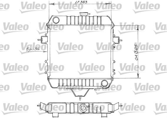 VALEO Радиатор, охлаждение двигателя 819203