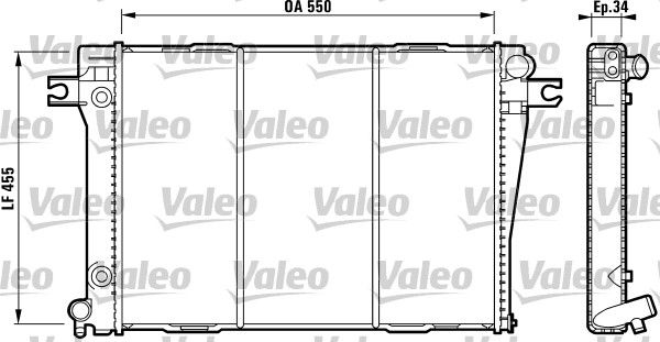 VALEO Радиатор, охлаждение двигателя 819271