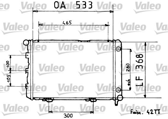 VALEO Радиатор, охлаждение двигателя 819376