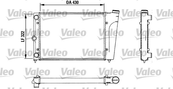 VALEO Радиатор, охлаждение двигателя 883718