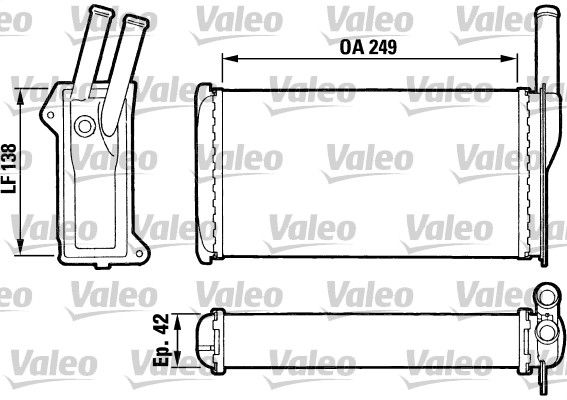 VALEO Теплообменник, отопление салона 883742