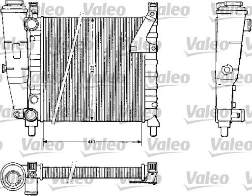 VALEO Радиатор, охлаждение двигателя 883813