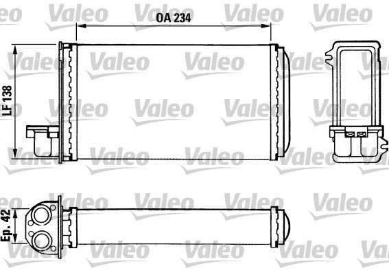 VALEO Теплообменник, отопление салона 883965