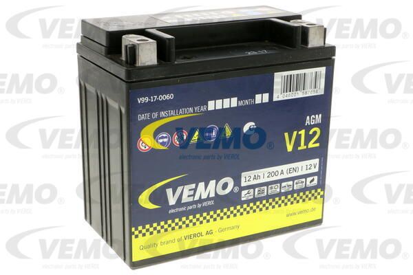 VEMO Стартерная аккумуляторная батарея V99-17-0060