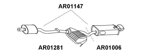 VENEPORTE Глушитель выхлопных газов конечный AR01006