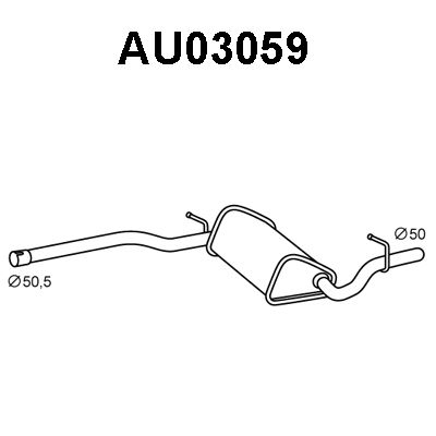 VENEPORTE Предглушитель выхлопных газов AU03059