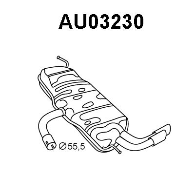 VENEPORTE Глушитель выхлопных газов конечный AU03230